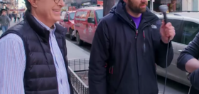 Billy Eichner and Stephen Colbert pop the “New York bubble,” and it makes a marvelous sound