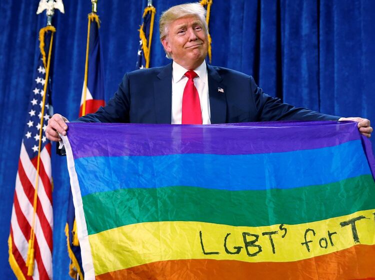 But of course Donald Trump is giving the commencement speech at a university that bans LGBTQ people