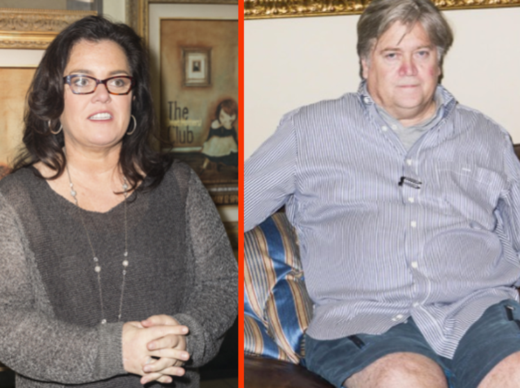 Rosie O’Donnell is all in to play Steve Bannon on SNL. Think about it.