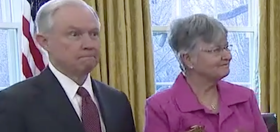 8 times Jeff Sessions looked legitimately terrified during his swearing in as Attorney General