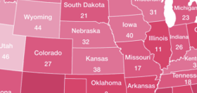 The most “sexually diseased” states in the United States ranked 1-50 on one handy map