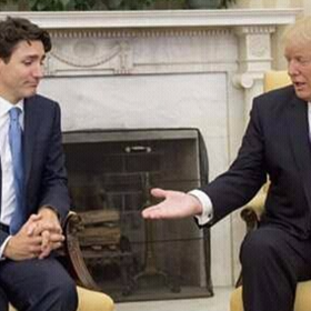 These memes perfectly capture Justin Trudeau recoiling from Donald Trump’s hand