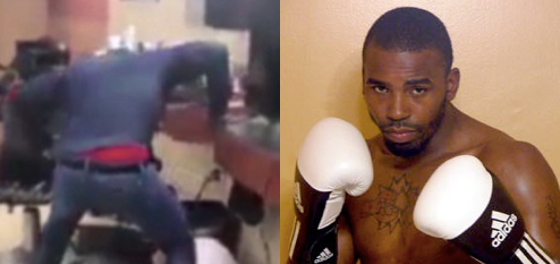 Gay boxer Yusaf Mack beats up homophobic Twitter troll inside barber shop