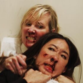 WATCH: Sandra Oh and Anne Heche caught in a bloody Catfight!