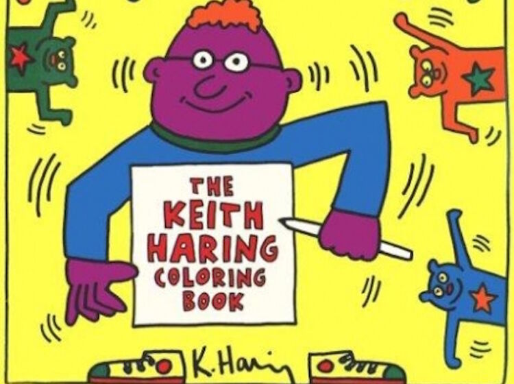 Pages from Keith Haring’s rare, decidedly safe-for-kids coloring book