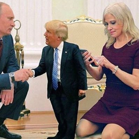 Kellyanne Conway barefoot in the Oval Office memes are blowing up the Internet