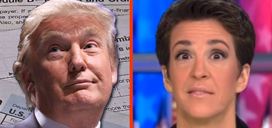 Rachel Maddow has Trump’s Tax Returns, and will air them tonight. Seriously.