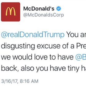 Trump supporters freaking out at McDonald’s after hacker rips president on company’s Twitter page