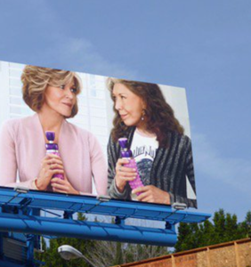 Notice anything eye-raising about this “Grace and Frankie” billboard?