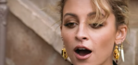 Painful: Interviewer slaps the sunglasses right off Nicole Richie’s face