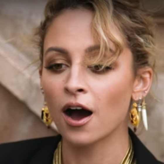 Painful: Interviewer slaps the sunglasses right off Nicole Richie’s face