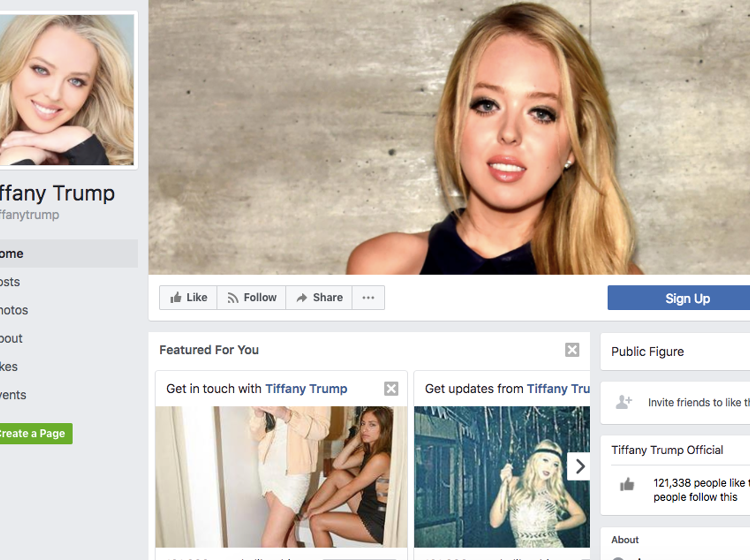 Tiffany Trump and her supporters are being epically trolled on Facebook and they don't even know it