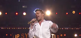 Ricky Martin slinks around in his underwear for “Risky Business” lip sync tribute