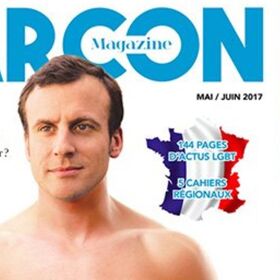 French presidential hopeful Emmanuel Macron appears topless on cover of gay magazine