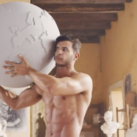 Yogurt commercial features sexy guy being very sexy, indeed