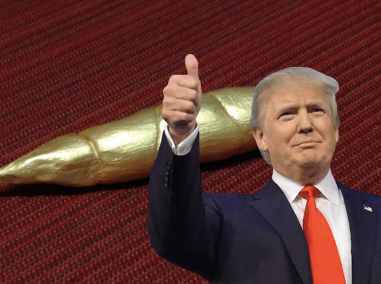 Someone is actually selling solid gold Trump turds on Etsy