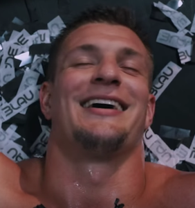 Watch girls (and one lucky guy) lick sushi off Rob Gronkowski’s naked torso