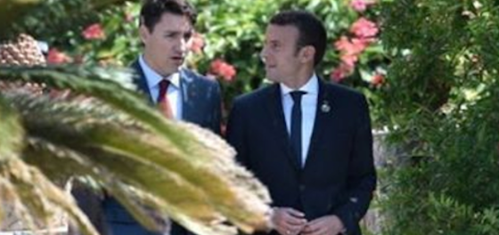 The photos from Emmanuel Macron and Justin Trudeau’s meeting look like a magical gay fairytale