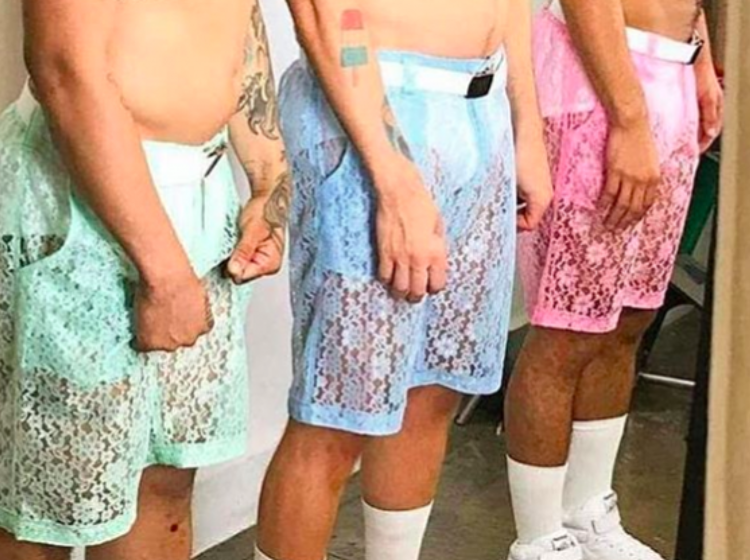 Forget the RompHim, #laceyshorts are the hot new summer fashion trend for men
