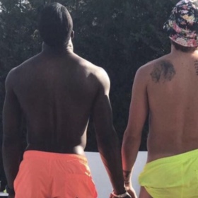 Pro soccer players spark rumors of a possible romance with this sweet poolside photo