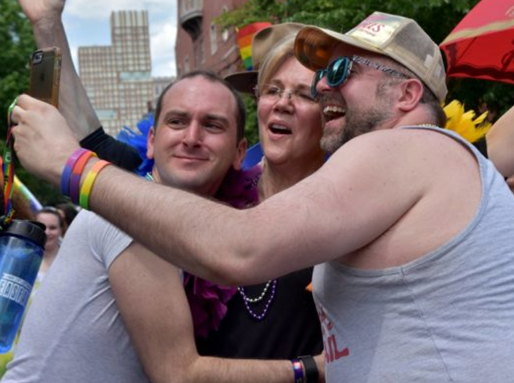 Elizabeth Warren dancing her way through Pride is about as cute as it gets