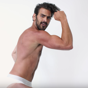 WATCH: Nyle DiMarco celebrates Pride by jumping around on a trampoline in Calvin Klein briefs