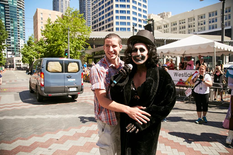 So the Babadook got engaged at Seattle Pride and there’s video proof