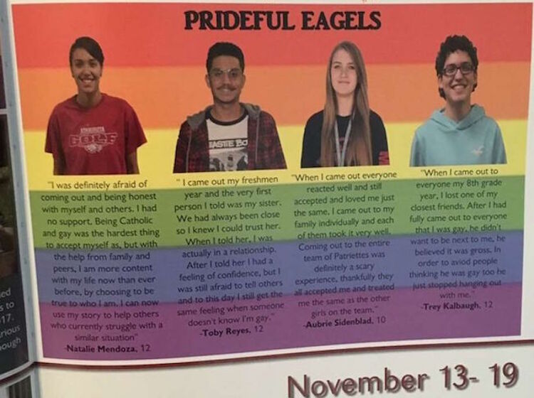 Parents outraged by LGBTQ page in high school yearbook