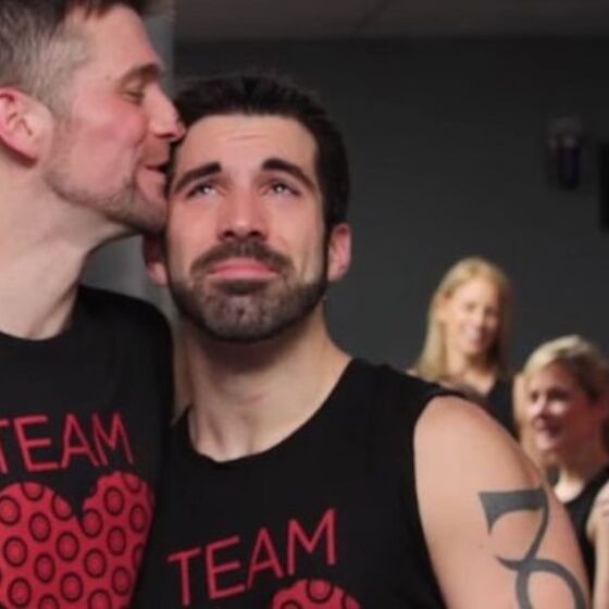This cycling studio flash mob wedding proposal will melt your heart again and again