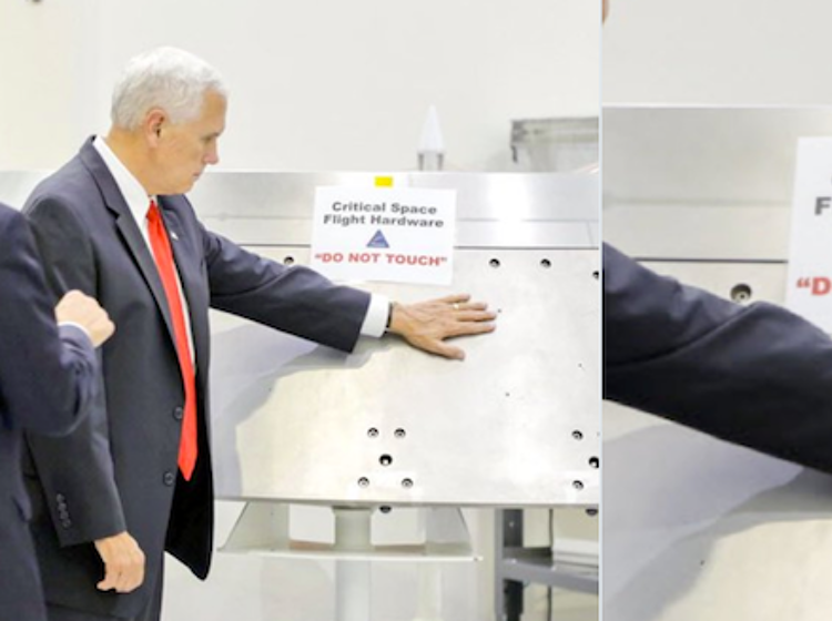 Mike Pence ignored NASA “Do Not Touch” sign, and Twitter is letting him HAVE it