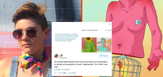 A school tried to ban this queer teen’s art. He ignored them and won top honors.