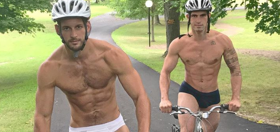 Max Emerson flaunts new invisible bike apparel
