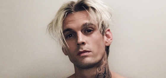 Aaron Carter celebrates being out and proud by aggressively hitting on famous actress