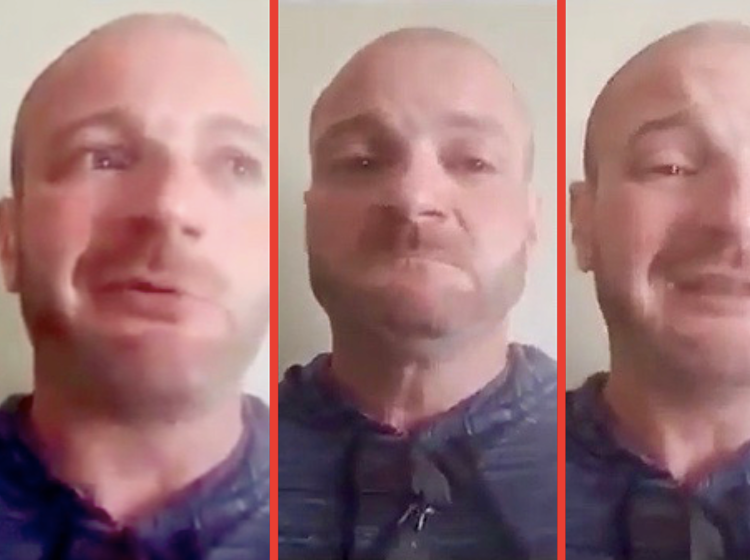 Gay-hating neo-Nazi sobs like a baby after learning he’s wanted for arrest in Charlottesville