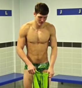 Insanely handsome model offers wincingly thorough primer on putting on a swimsuit