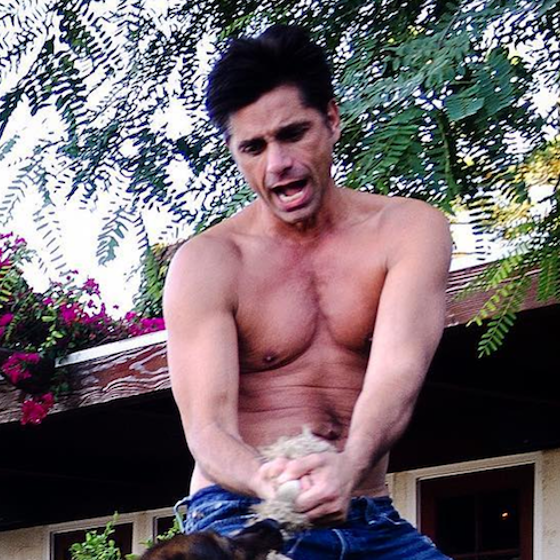 John Stamos celebrates turning 54 by stripping down once more, with feeling