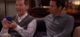 New “Will & Grace” promo features Jack using Grindr, worrying about “finger herpes”