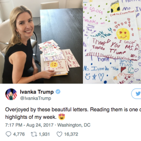 Ivanka Trump shared her ‘fan mail’ on Twitter and it didn’t go so well