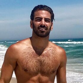 Model Nyle DiMarco shows off his very best asset