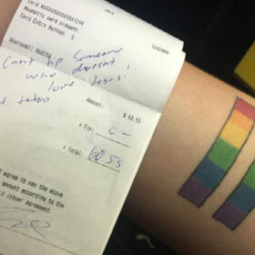 ‘Christian’ family leaves lesbian server a nasty note instead of a tip