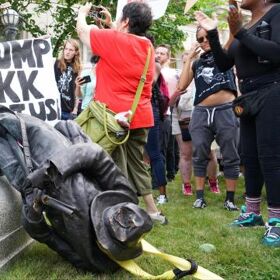 Protesters topple Confederate statue in North Carolina