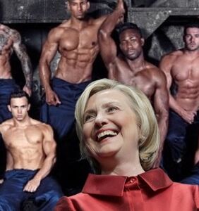 Hillary Clinton can’t contain her joy over stripped-down studs