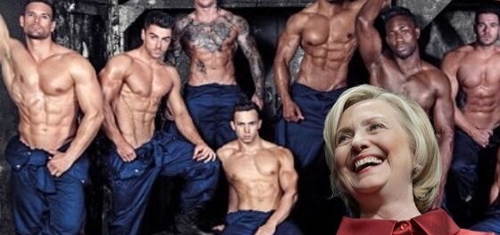 Hillary Clinton can’t contain her joy over stripped-down studs