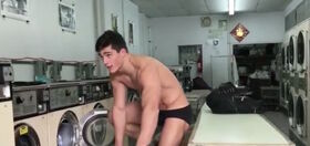 Why did Pietro Boselli wander into this laundromat and strip? Is that a thing?