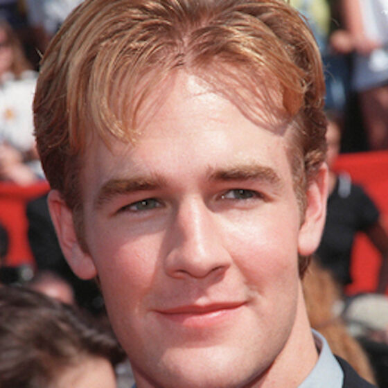 James Van Der Beek leaves little to the imagination in a tight-fitting suit