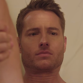 Soap star Justin Hartley does “romantic” things with his butt-crack