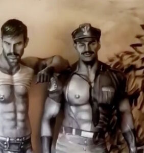 This is not a Tom of Finland illustration. It’s two men covered in body paint. Can you even?