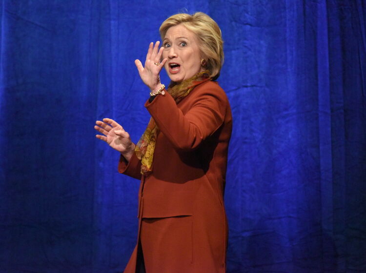 Hillary Clinton sees you, fake Facebook gays