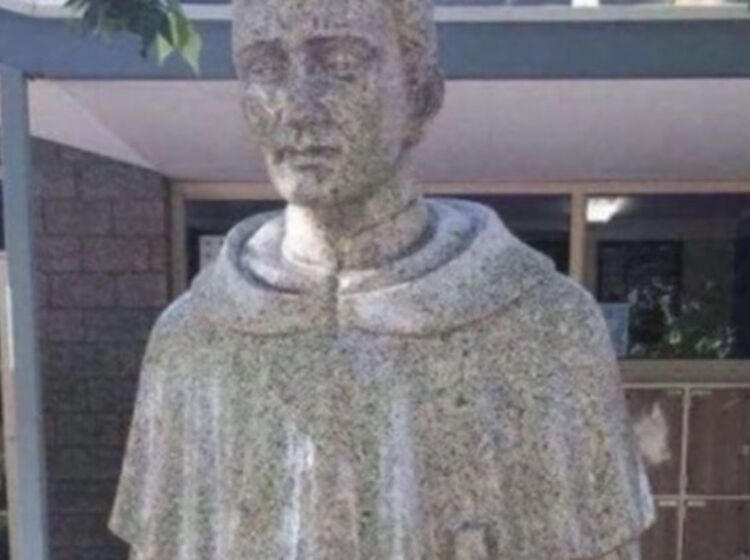 This Catholic school for boys didn’t realize there’s something deeply creepy about their new statue