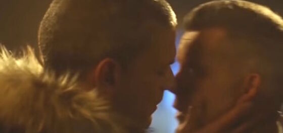 Russell Tovey and Wentworth Miller share passionate kiss